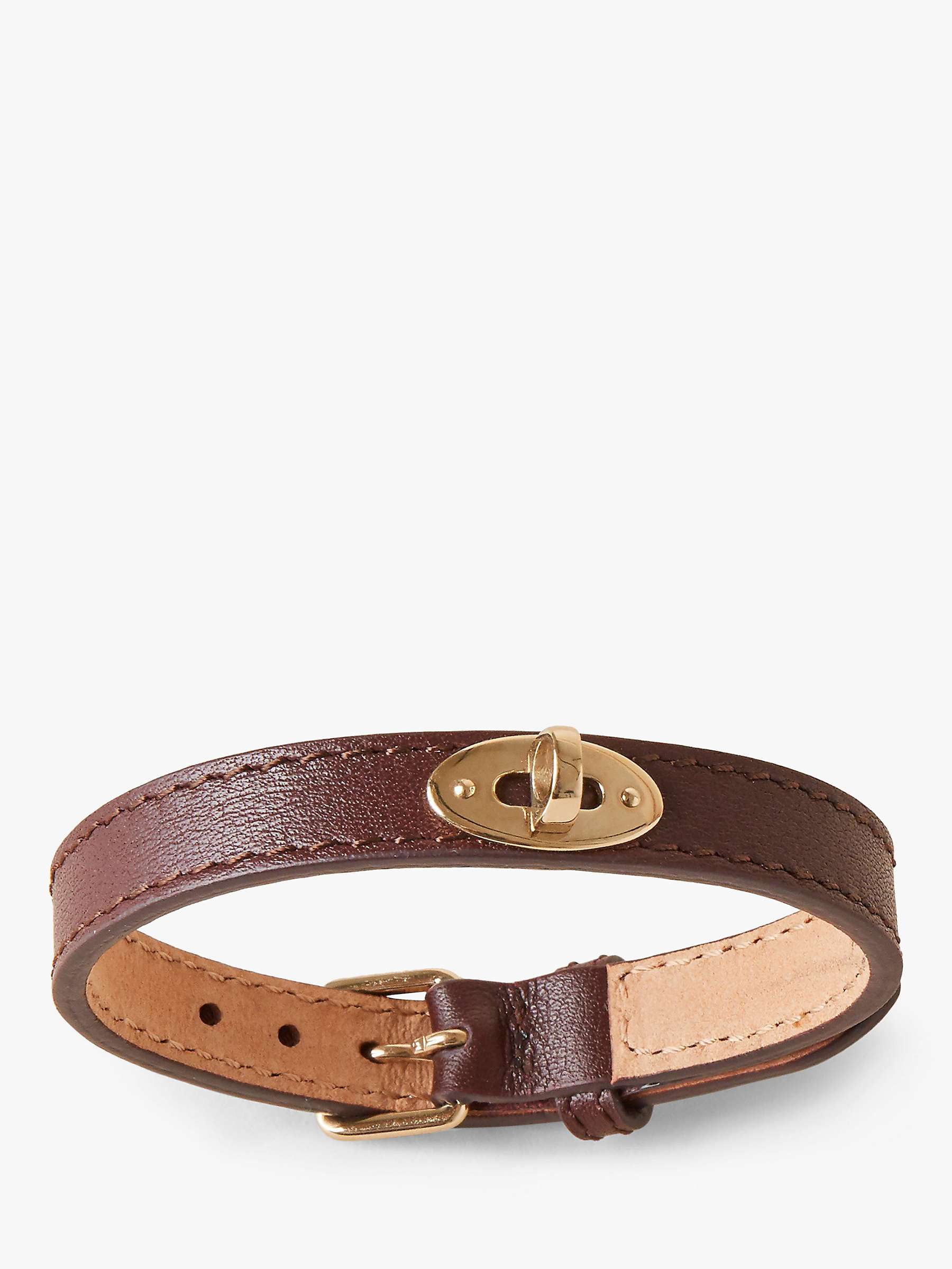 Buy Mulberry Bayswater Silky Calf Leather Thin Bracelet Online at johnlewis.com