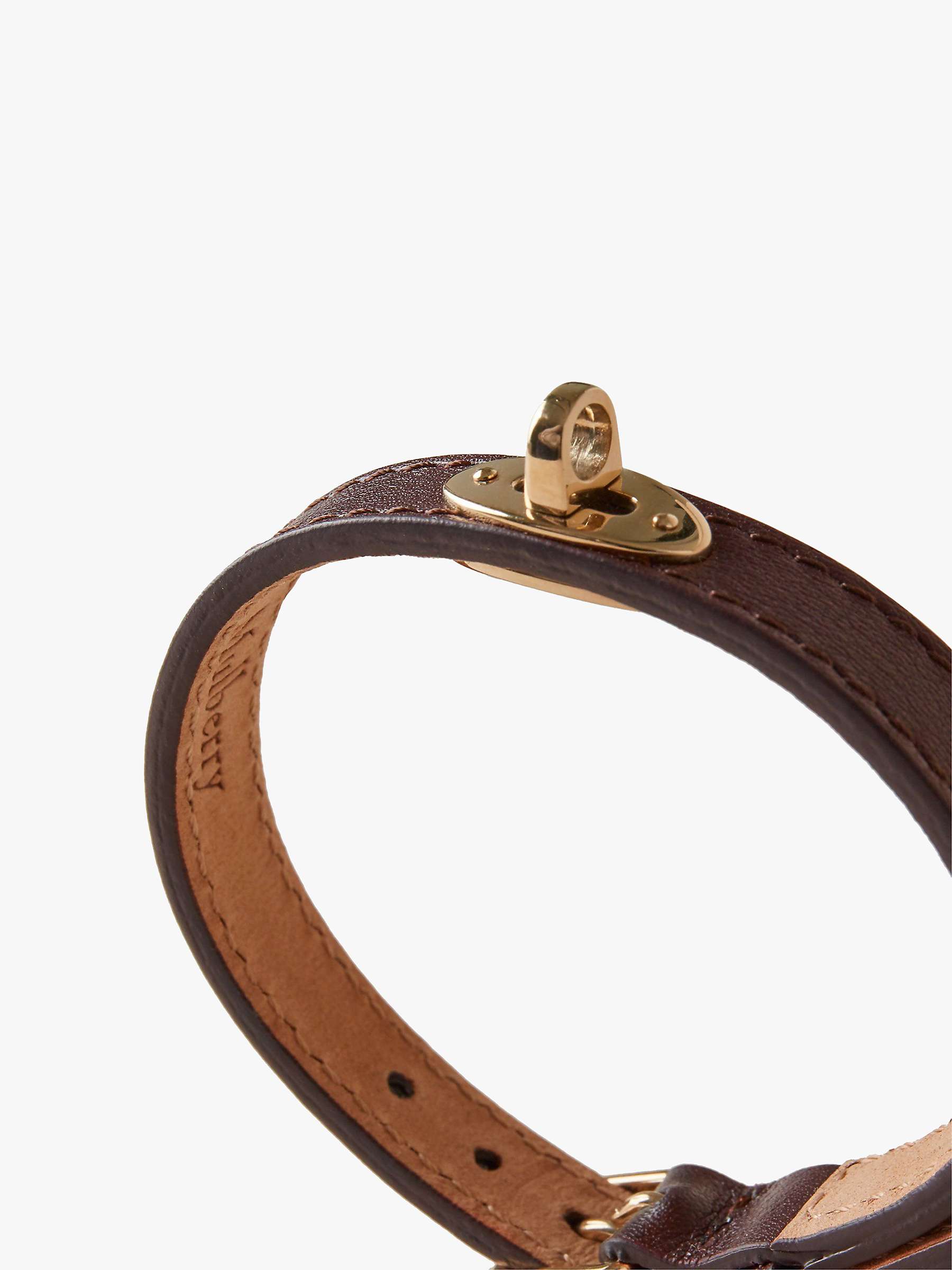 Buy Mulberry Bayswater Silky Calf Leather Thin Bracelet Online at johnlewis.com