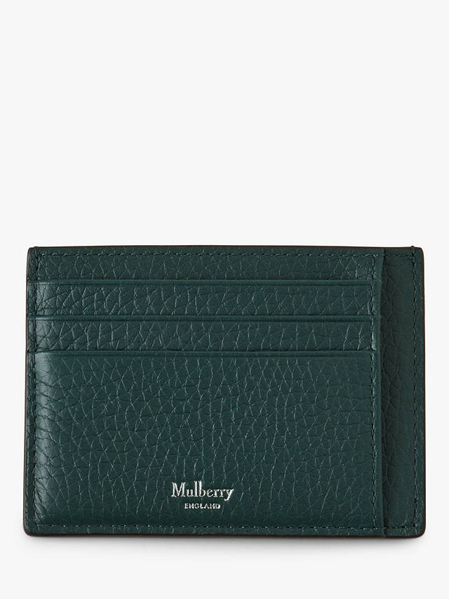 Mulberry Heavy Grain Leather Card Holder, Mulberry Green