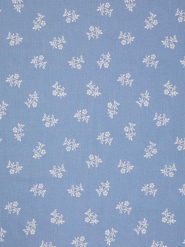 John Lewis Mireille Print Cotton Furnishing Fabric, French Blue