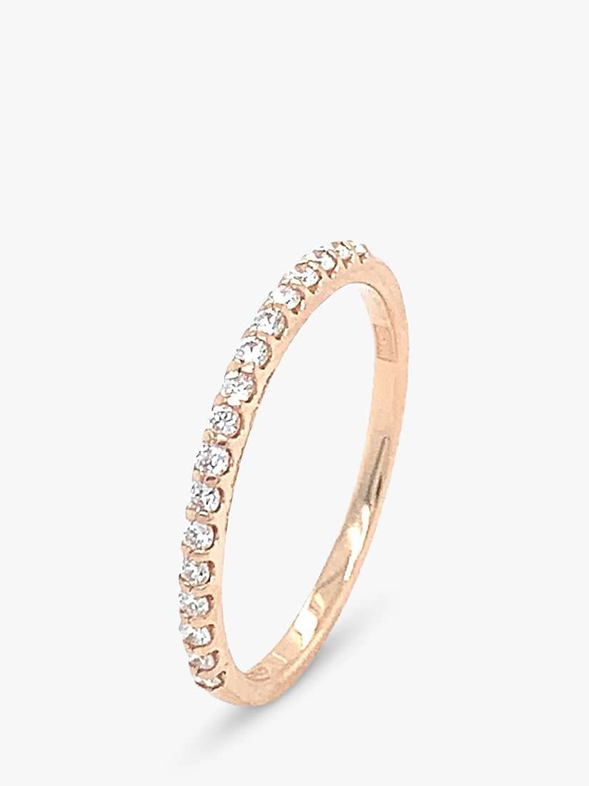 Buy E.W Adams 18ct Rose Gold Diamond Half Eternity Ring, N Online at johnlewis.com