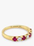 E.W Adams 18ct Yellow Gold Ruby & Diamond Eternity Ring