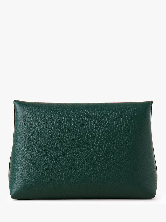 Mulberry Darley Heavy Grain Leather Small Cosmetic Pouch, Mulberry Green 3