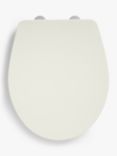 John Lewis Antibacterial Thermoset Slim Soft Close Toilet Seat, White