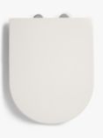 John Lewis D-Shape Easy-Fix Toilet Seat, White