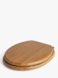 John Lewis Easy-Fix Toilet Seat,  FSC-Certified (American White Oak Wood), Natural