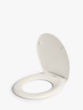 John Lewis Antibacterial Thermoset Soft Close Easy-Fix Toilet Seat, White