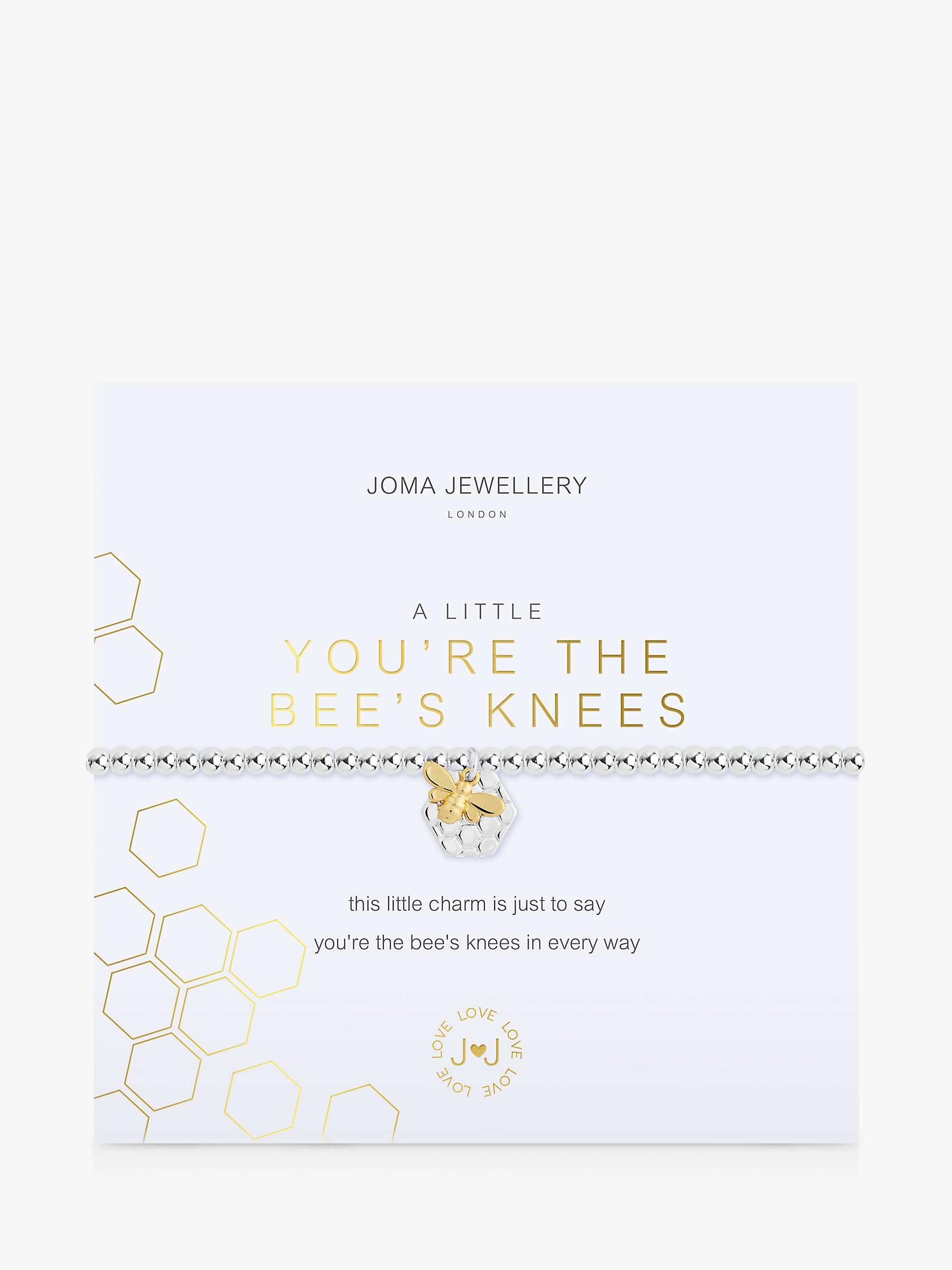 Buy Joma Jewellery Bee Beaded Bracelet, Silver/Gold Online at johnlewis.com
