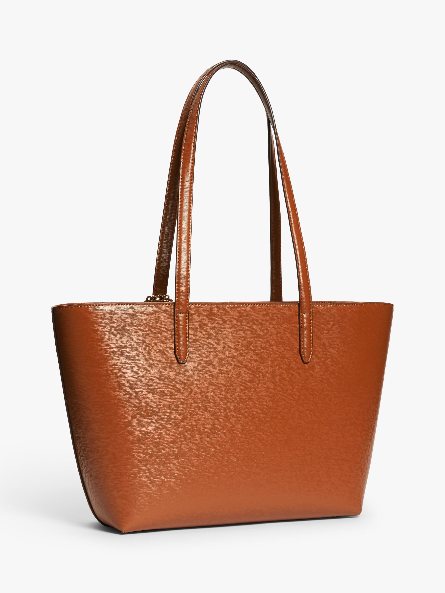 DKNY Bryant Medium Leather Tote Bag, Caramel at John Lewis & Partners