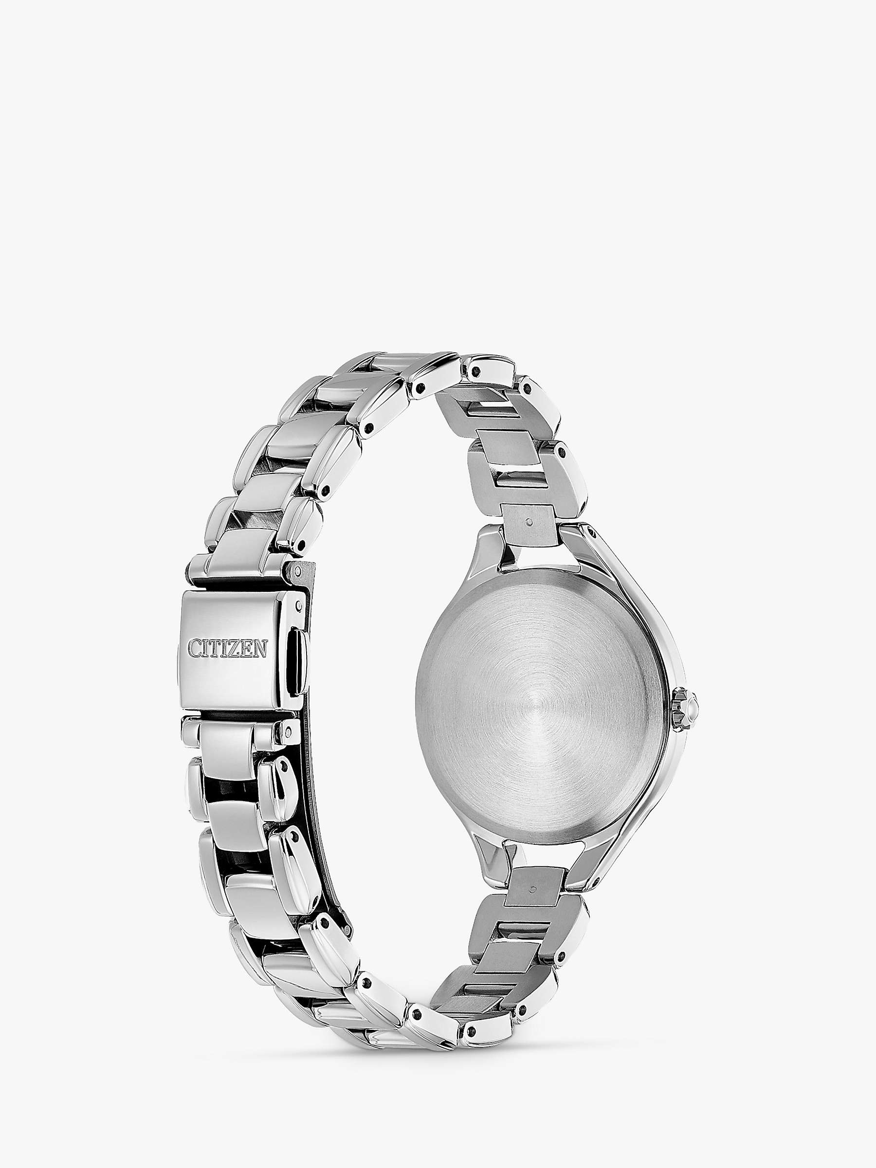 Buy Citizen EW2560-86X Women's Date Mother of Pearl Bracelet Strap Watch, Silver/Blue Online at johnlewis.com