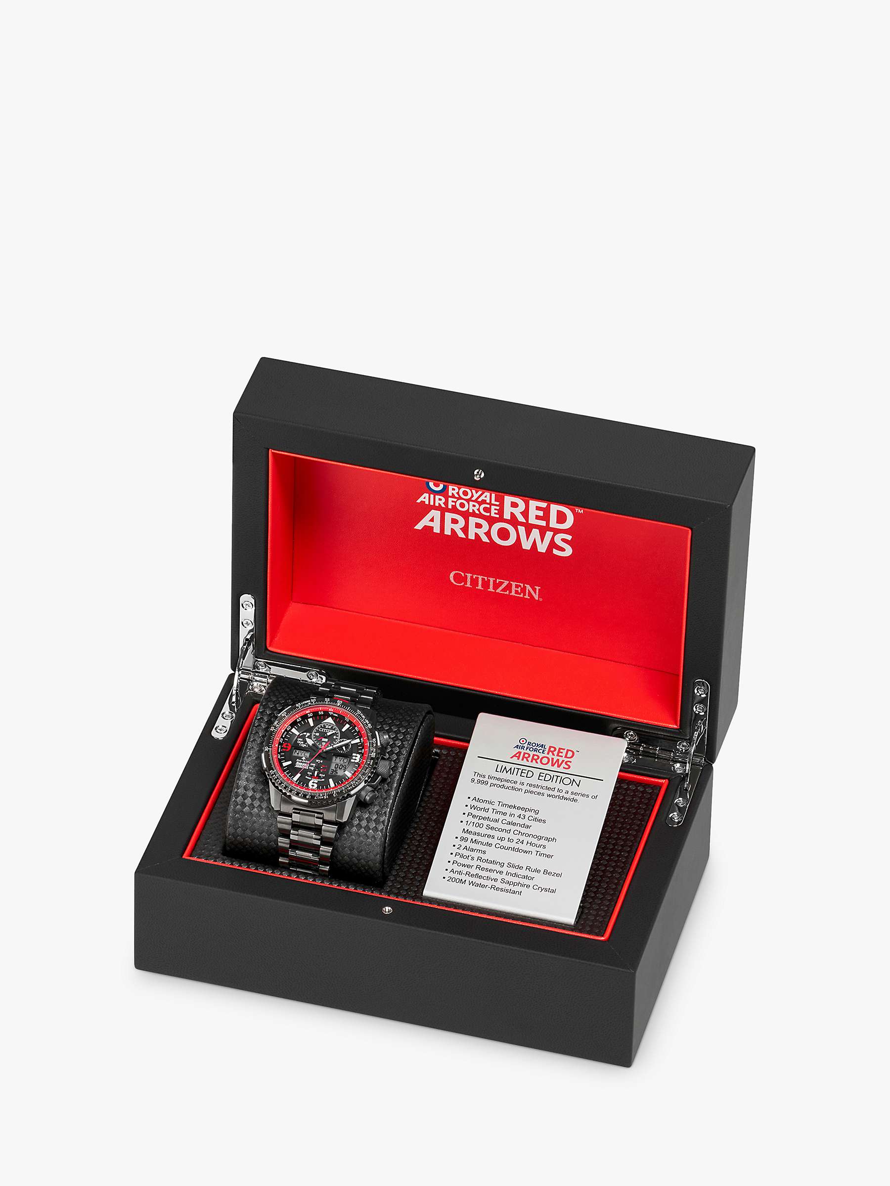 Buy Citizen JY8087-51E Men's Limited Edition Red Arrows Skyhawk A.T Chronograph Bracelet Strap Watch, Black Online at johnlewis.com