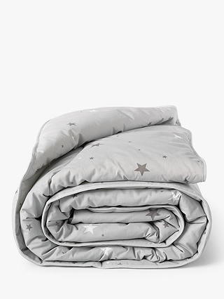 The Fine Bedding Company Night Owl Junior Shooting Stars Coverless Duvet and Pillowcase Set, 7 Tog, Grey