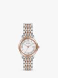 Bulova 98M125 Women's Date Bracelet Strap Watch, Silver/Rose Gold