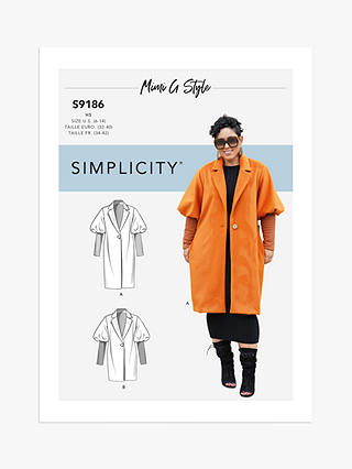 Simplicity Misses Women's Jacket and Coat Sewing Pattern, H5
