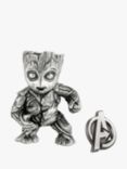 Royal Selangor Mini Groot Figurine and Avengers Insignia Lapel Pin Set