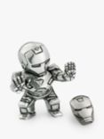 Royal Selangor Mini Iron Man Figurine and Lapel Pin Set