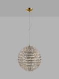 Impex Nord Large Crystal Ceiling Light, Clear/Gold