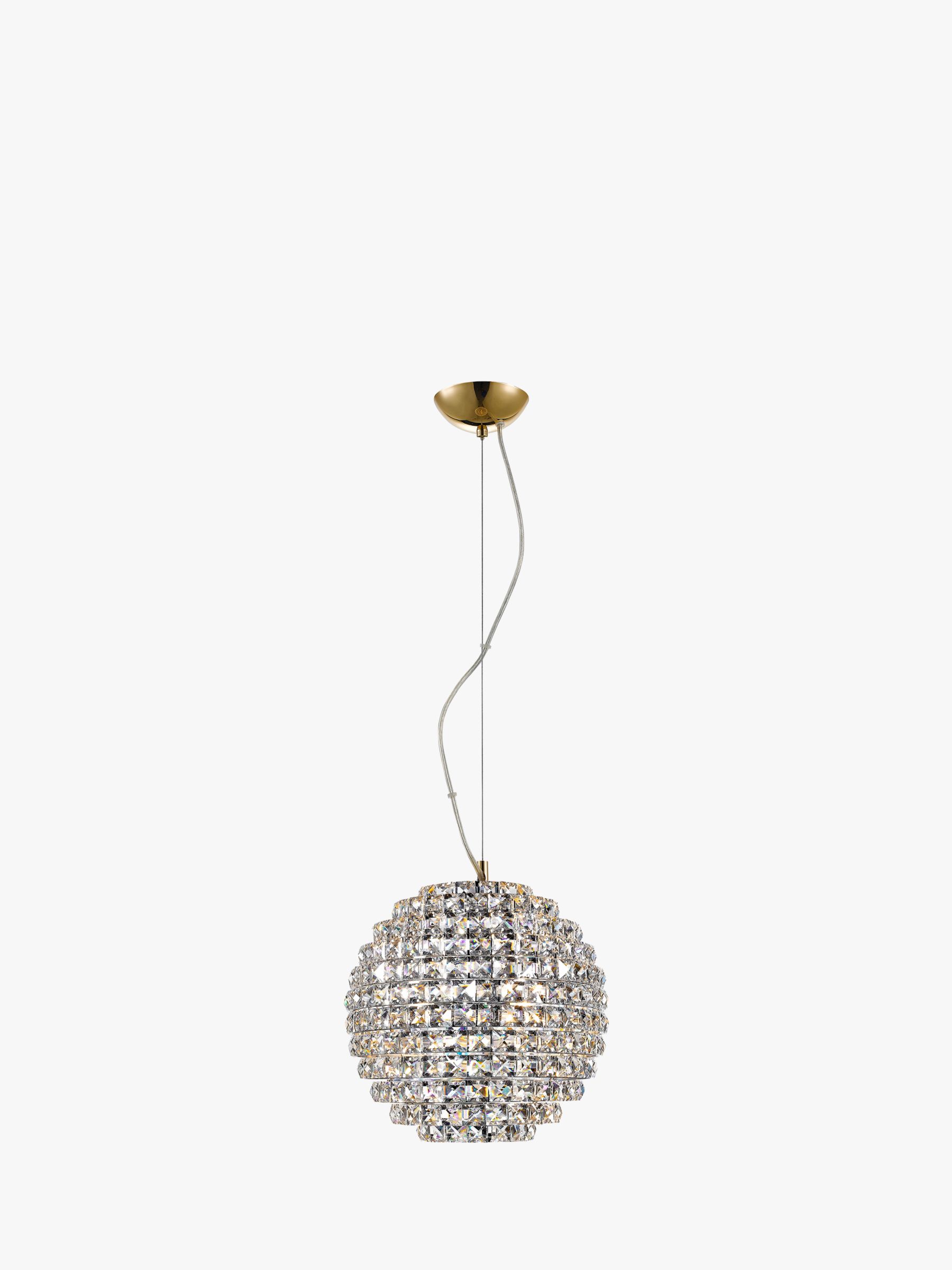 Photo of Impex nord small crystal ceiling light clear/gold