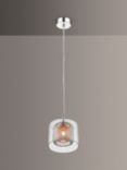 Impex Laure Mesh Ceiling Light, Clear/Copper