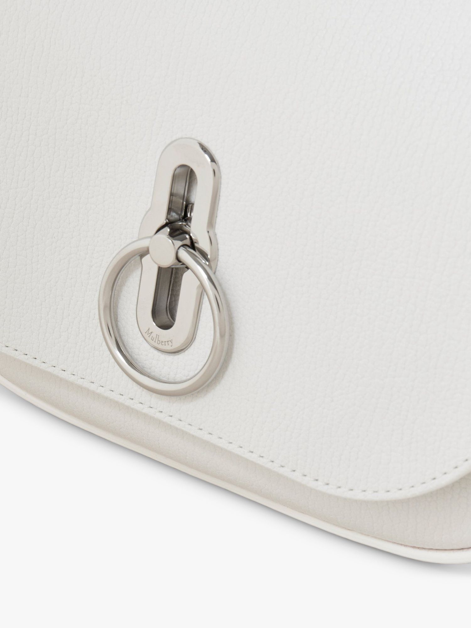 Mulberry Small Amberley Classic Grain Leather Satchel Bag, White at ...