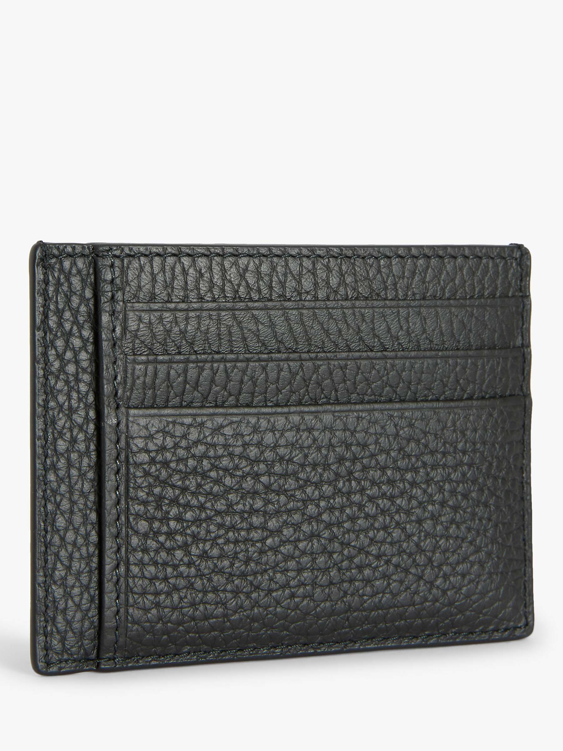 Buy BOSS Crosstown Grained Italian Leather Eight Card Wallet, Black Online at johnlewis.com