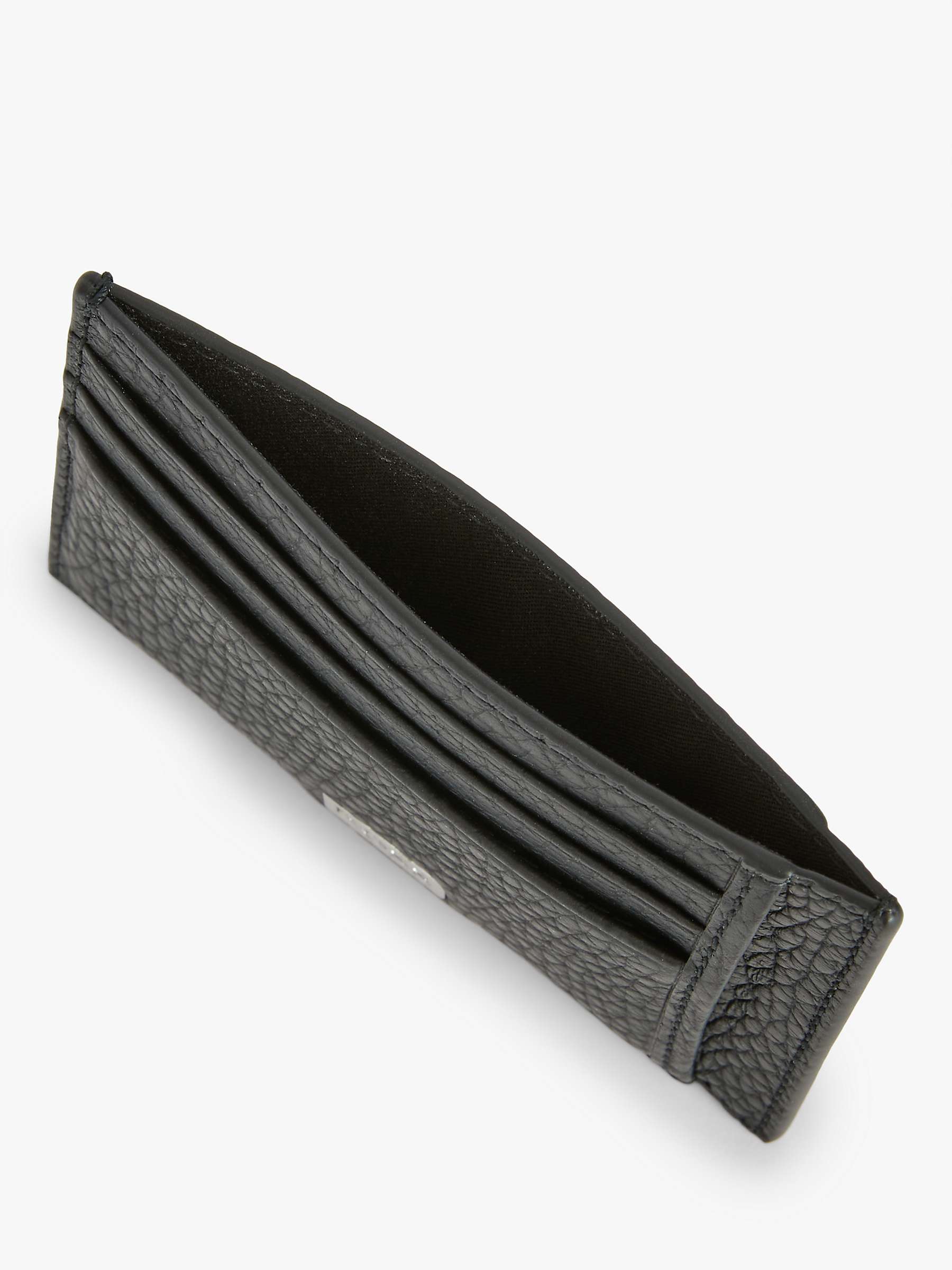 Buy BOSS Crosstown Grained Italian Leather Eight Card Wallet, Black Online at johnlewis.com