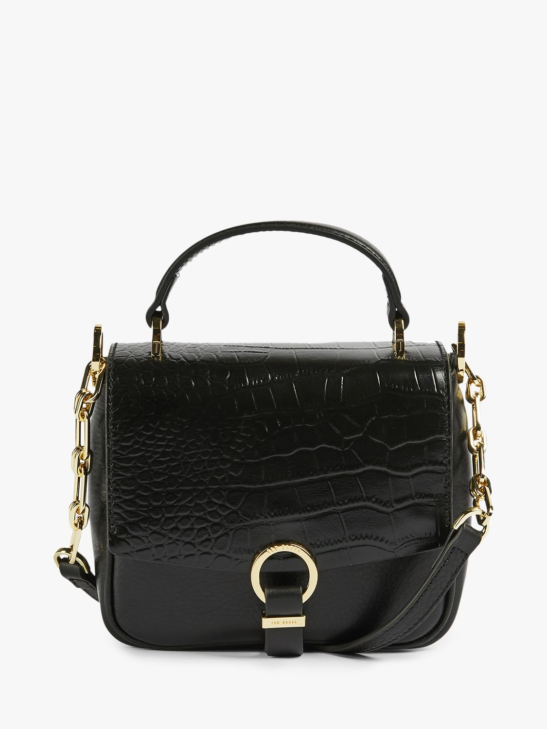 Download Ted Baker Josieyy Leather Mini Cross Body Bag, Black at ...