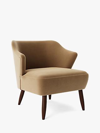 Elysse Range, Swoon Elysse Chair, Dark Leg, Biscuit Velvet