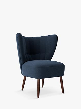 Fitz Range, Swoon Fitz Chair, Dark Leg, Indigo Wool