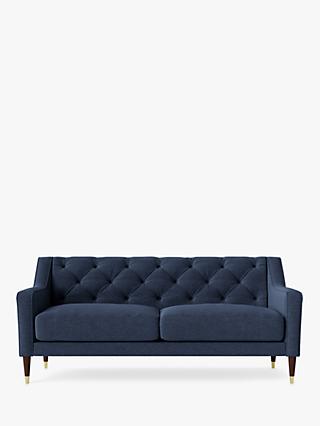 Pritchard Range, Swoon Pritchard Large 3 Seater Sofa, Dark Leg, Navy Weave