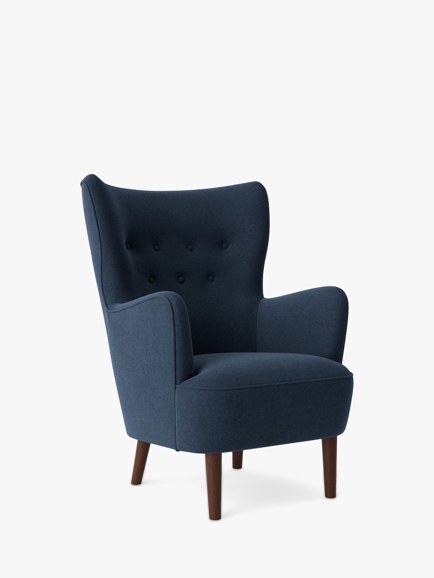 Ludwig Range, Swoon Ludwig Armchair, Indigo Wool