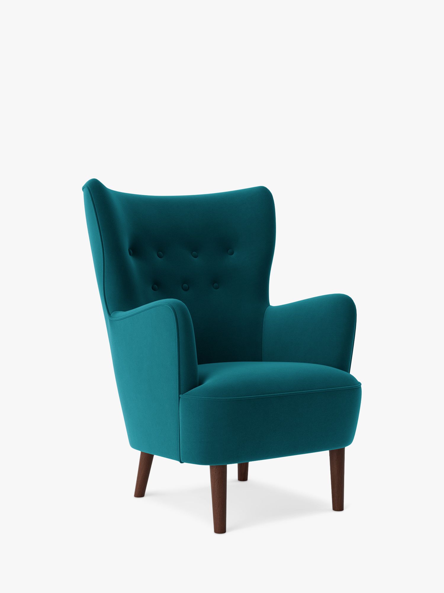 Ludwig Range, Swoon Ludwig Armchair, Kingfisher Velvet