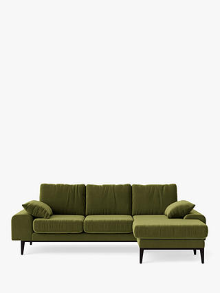 Swoon Tulum Grand 4 Seater RHF Chaise End Sofa, Dark Leg
