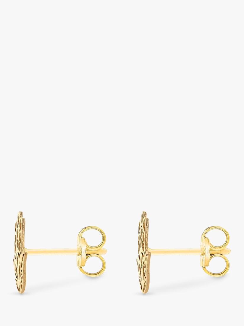 Buy IBB 9ct Gold Filigree Hamsa Hand Stud Earrings Online at johnlewis.com