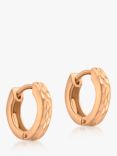 IBB 9ct Gold Diamond Cut Creole Hoop Earrings