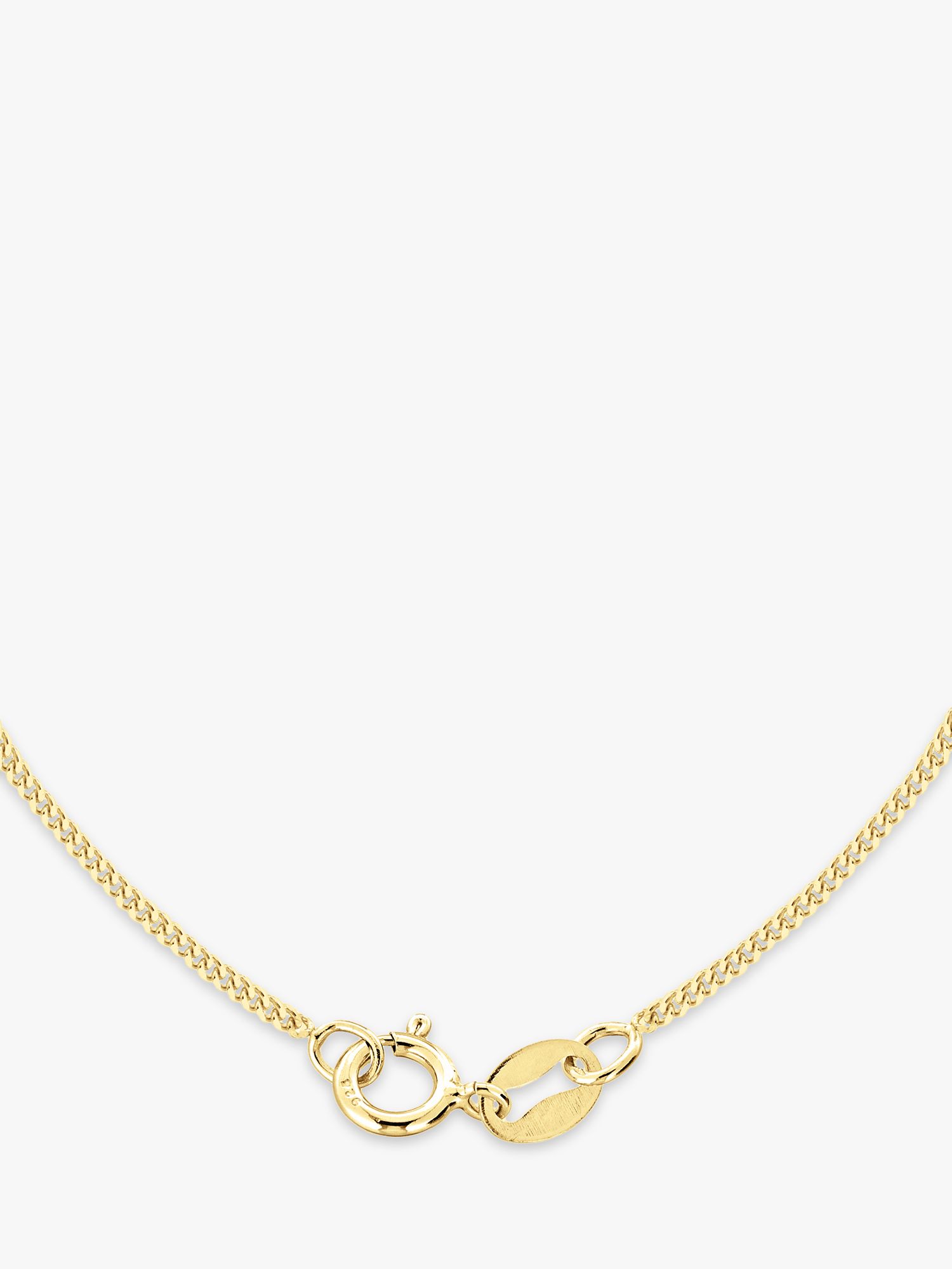 Buy IBB 9ct Gold Etched St Christopher Heart Locket Pendant Necklace Online at johnlewis.com