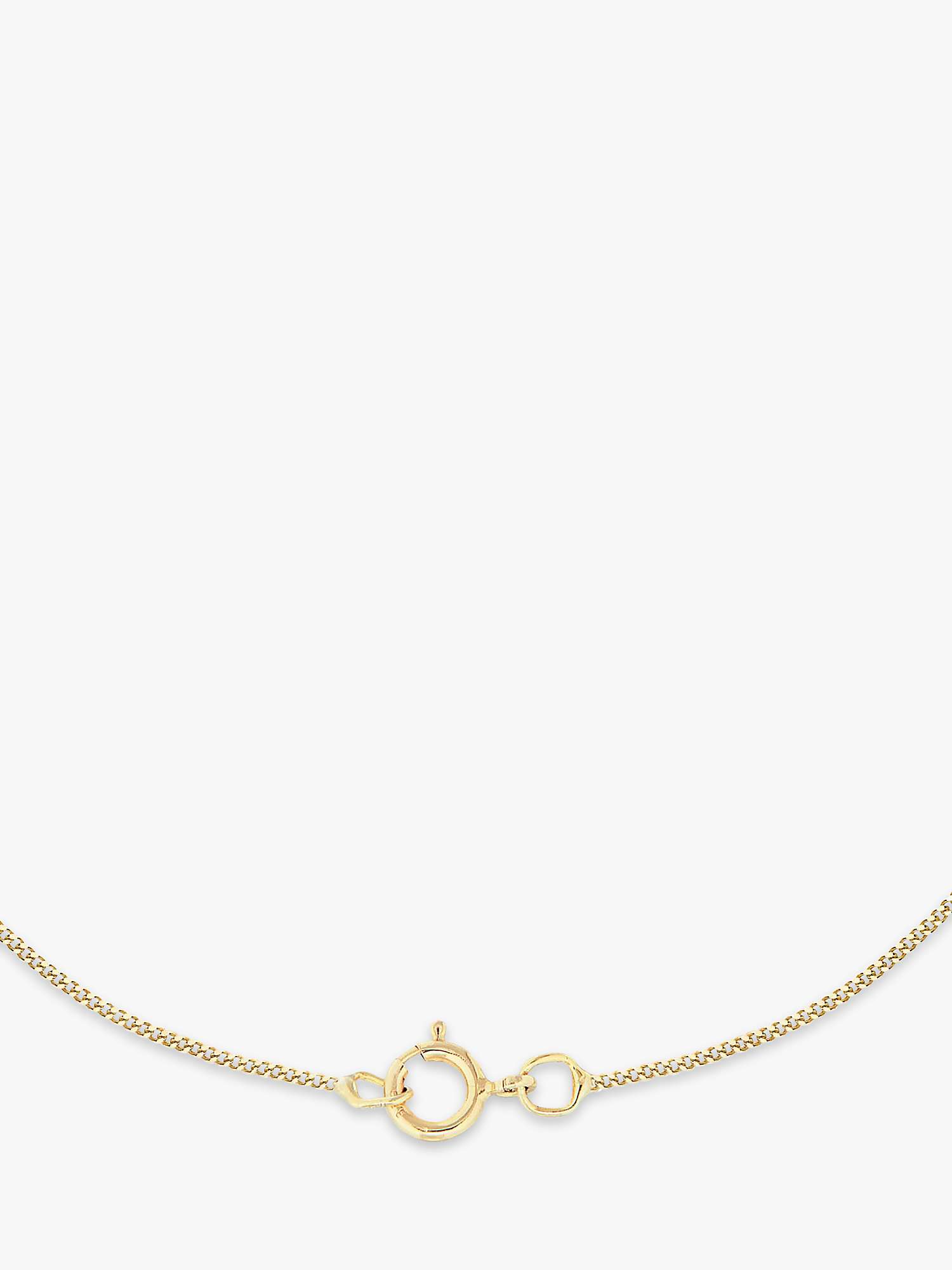 Buy IBB 9ct Gold St Christopher Diamond Cut Satin Octagonal Pendant Necklace Online at johnlewis.com