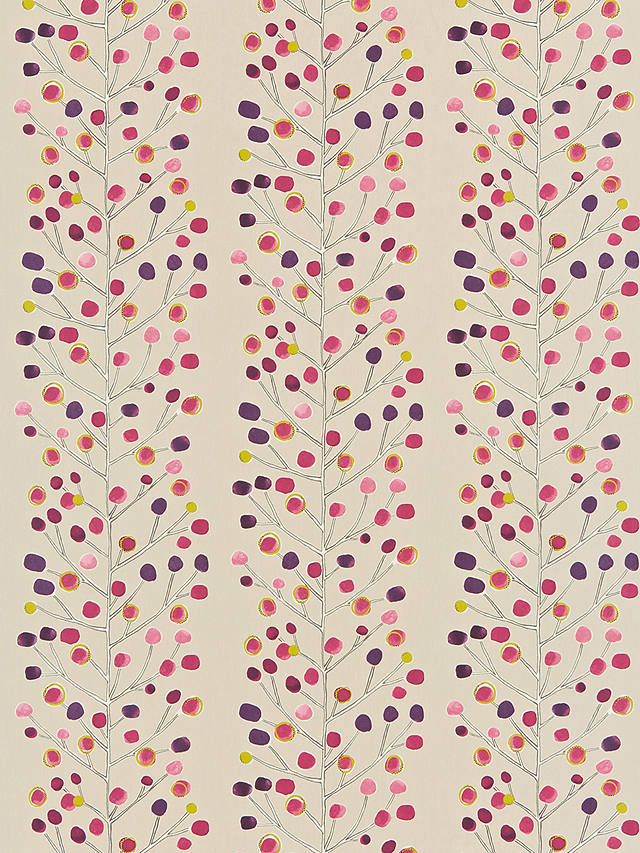 Scion Berry Tree Furnishing Fabric, Mink/Plum/Berry/Lime