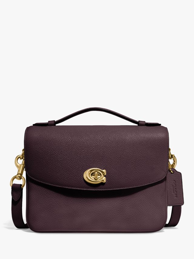 Coach Cassie Leather Cross Body Bag Oxblood