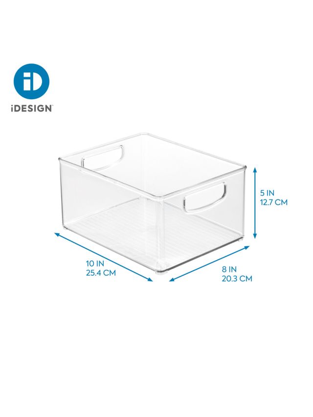 Mdesign Linus Plastic Kitchen Pantry Storage Organizer Bin With