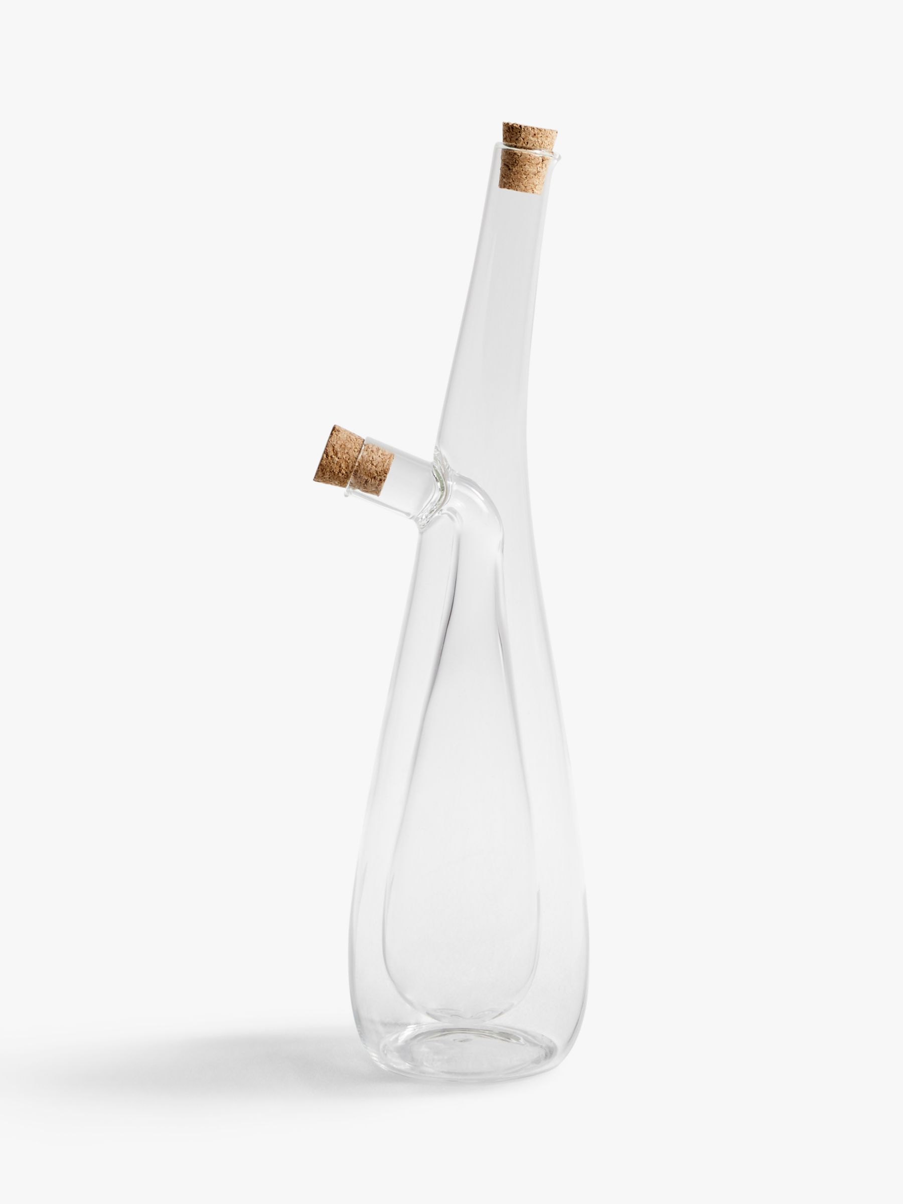 John Lewis Glass Oil & Vinegar Drizzler, Clear/Natural