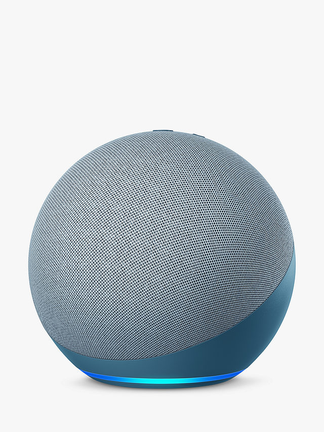 Amazon Echo Smart Speaker & Home Hub with Premium Sound & Alexa Voice Recognition & Control, 4th Generation, Twilight Blue