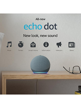 Amazon Echo Dot Smart Speaker with Alexa Voice Recognition & Control, 4th Generation, Twilight Blue