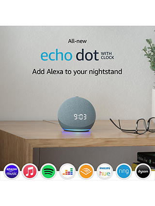 Amazon Echo Dot Smart Speaker with Clock and Alexa Voice Recognition & Control, 4th Generation, Twilight Blue