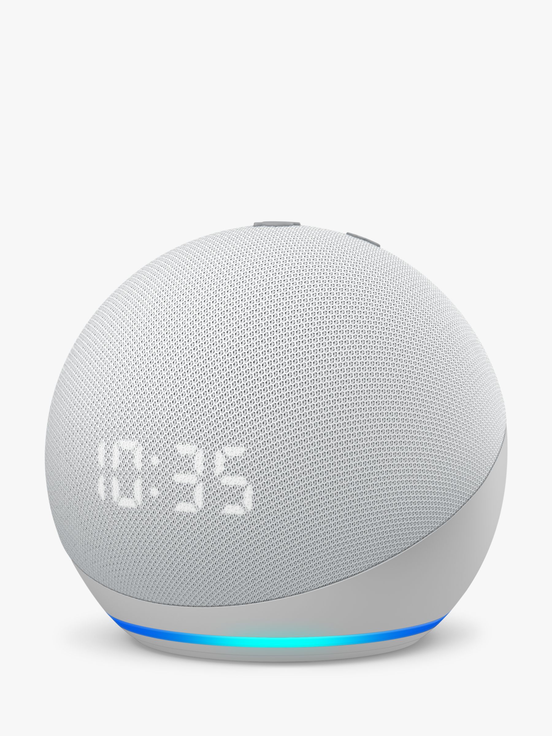 Amazon Echo Dot Smart Speaker with Clock and Alexa Voice Recognition & Control, 4th Generation, Glacier White