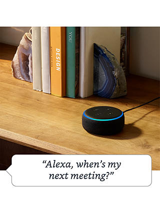 Amazon Echo Dot Smart Device with Alexa Voice Recognition & Control, 3rd Generation, Charcoal