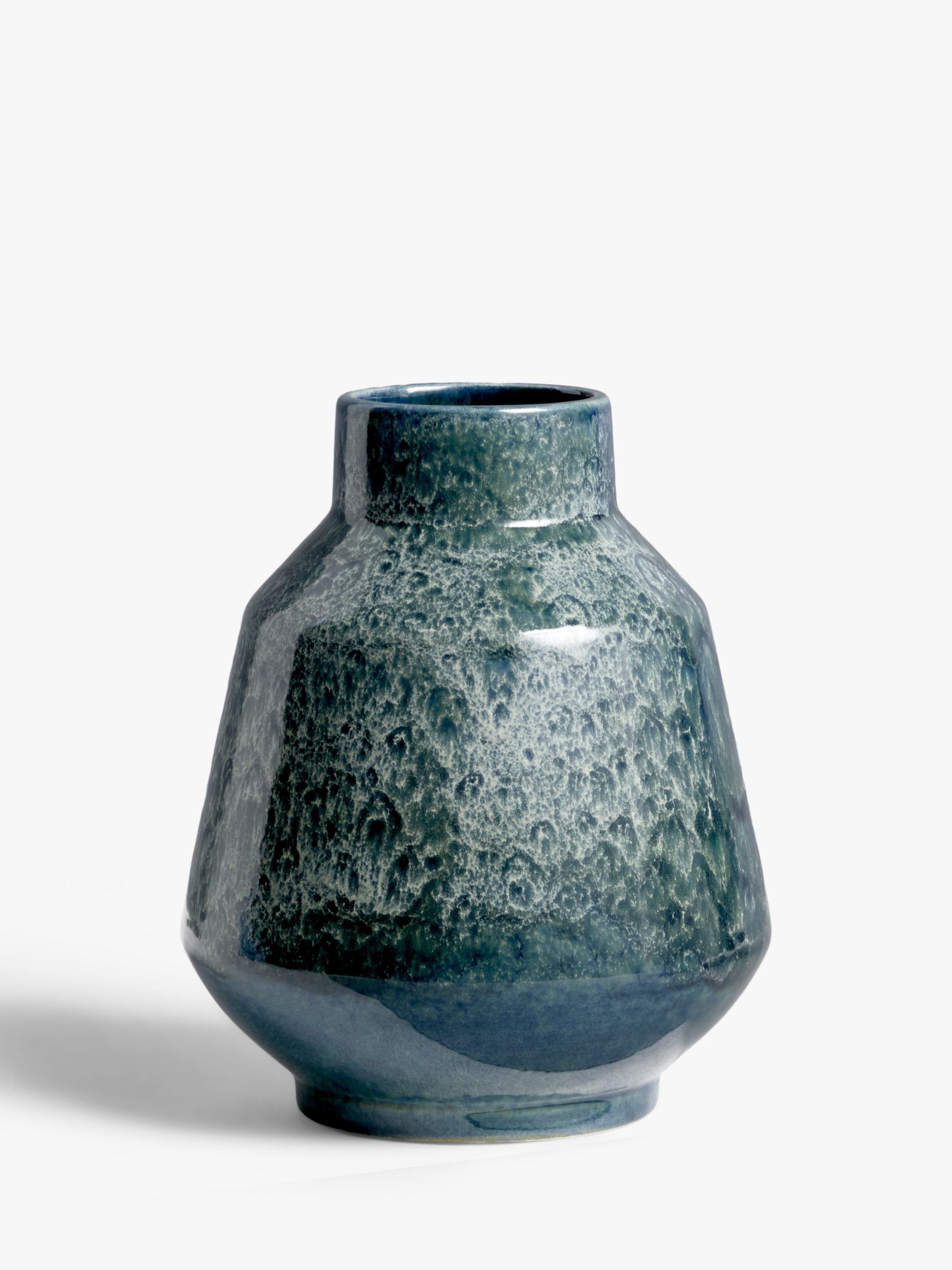 John Lewis & Partners Alis Vase, H18cm, Reactive Blue