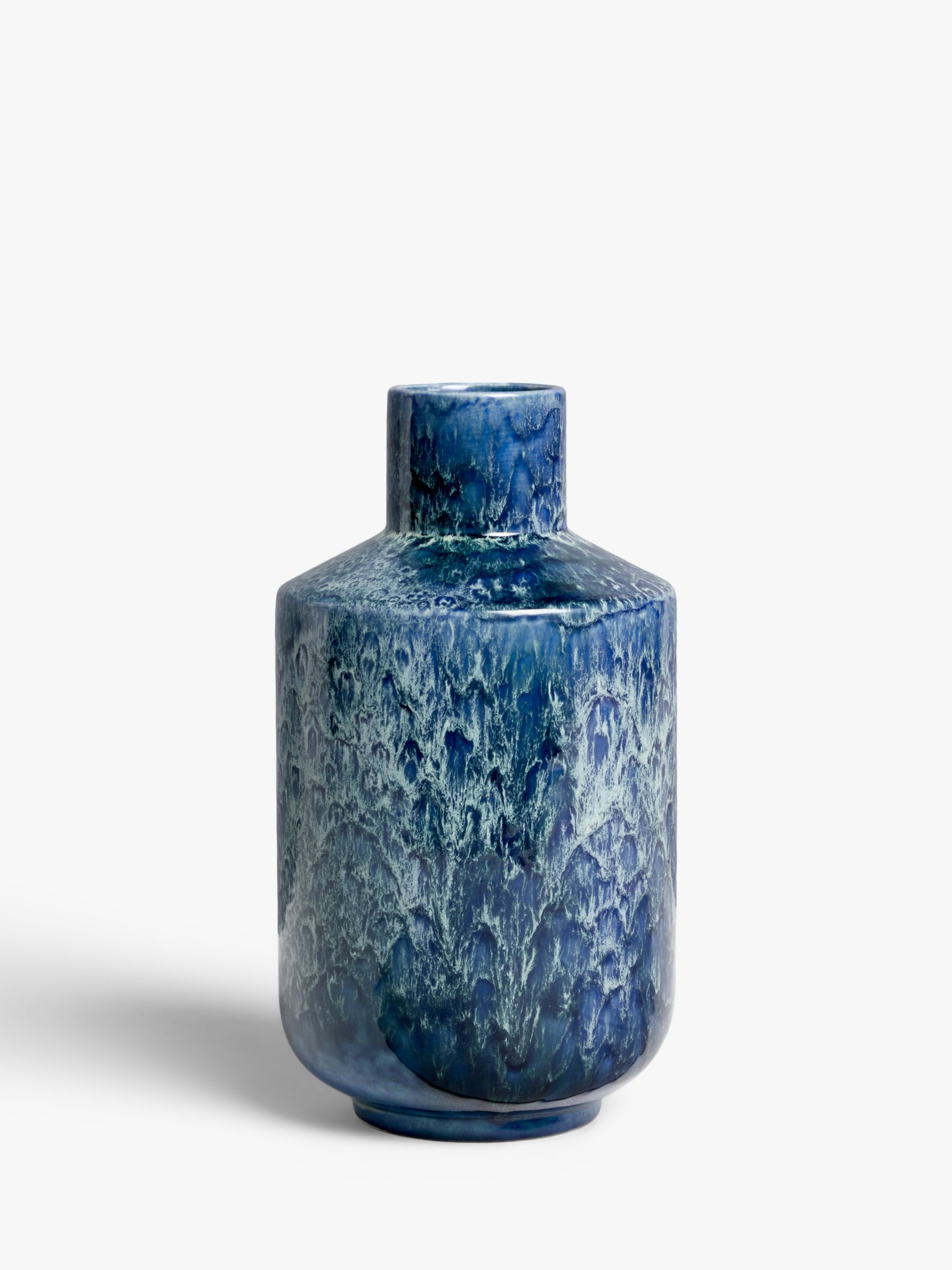 John Lewis Otto Vase, H26cm, Reactive Blue