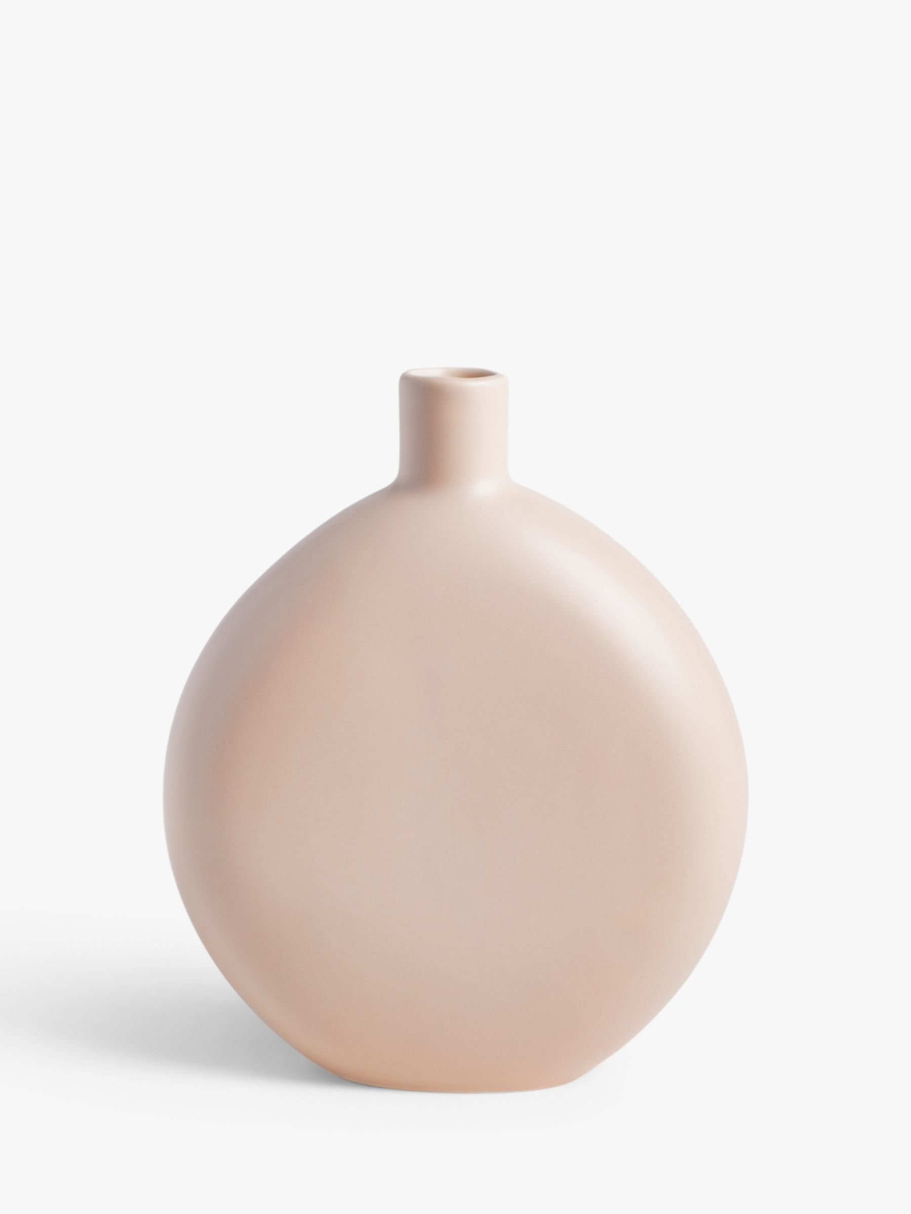 John Lewis & Partners Round Bottle Vase, H20cm, Pink