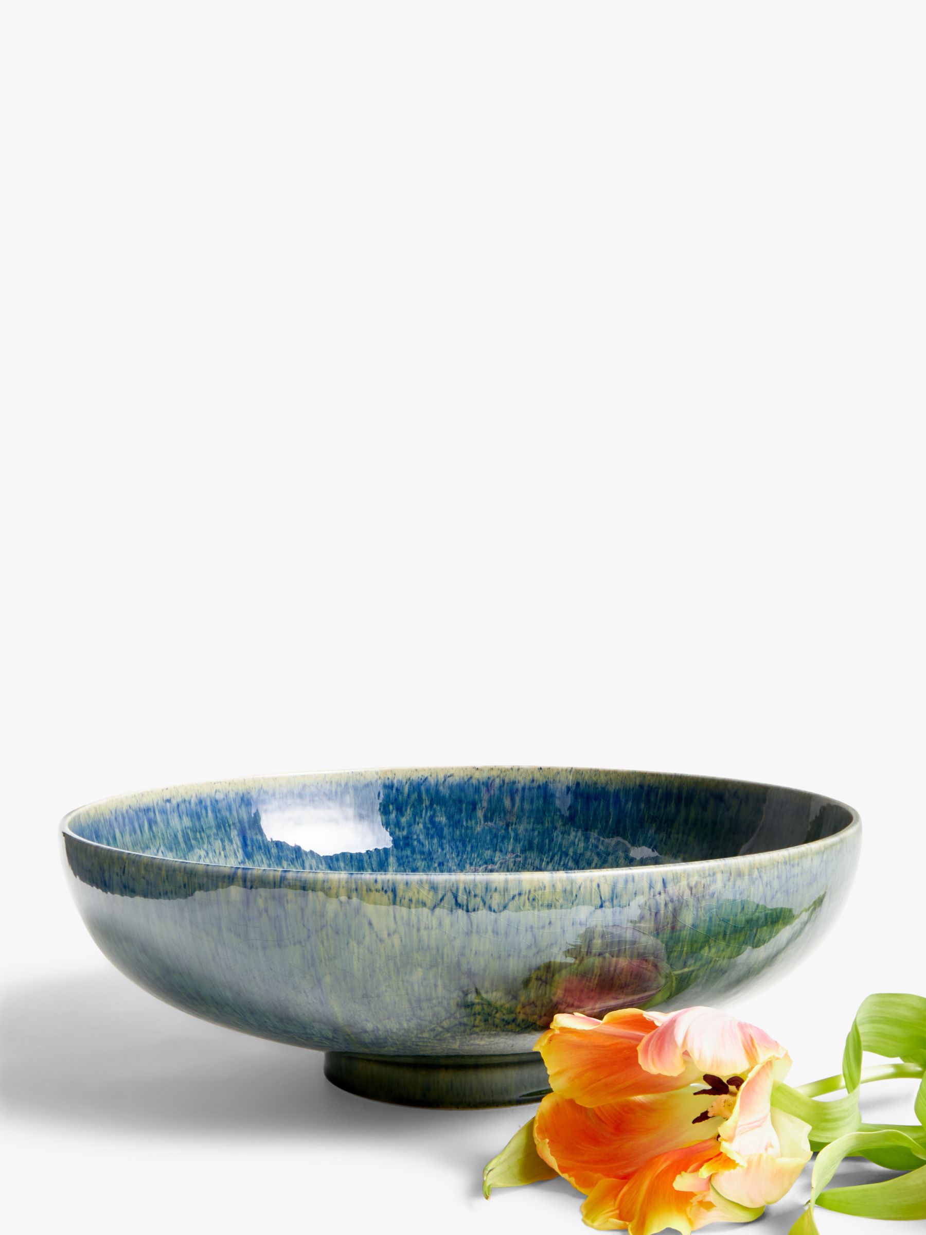 John Lewis Glazed Decorative Bowl, Green
